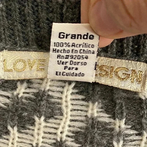 Love By Design Grey & Ivory Long Sleeve Cardigan L - Picture 6 of 8